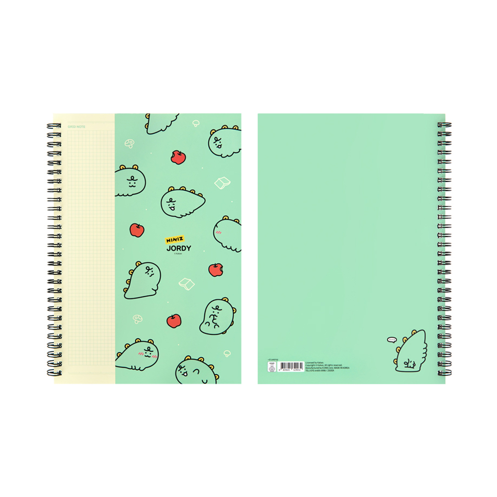 카카오프렌즈 니니즈 죠르디 그리드 스프링 노트