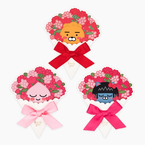2500 카카오 땡큐 프렌즈 꽃다발카드