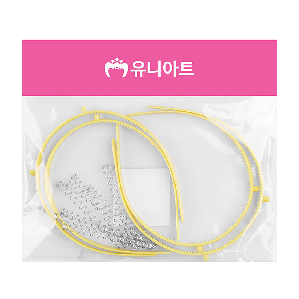 유니아트 2500 스프링 머리띠 노랑