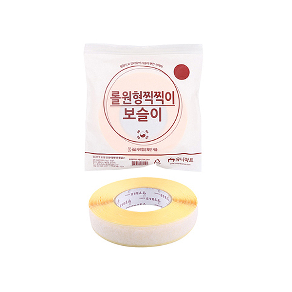 유니아트 10000 롤 원형 찍찍이 20mm 10yd