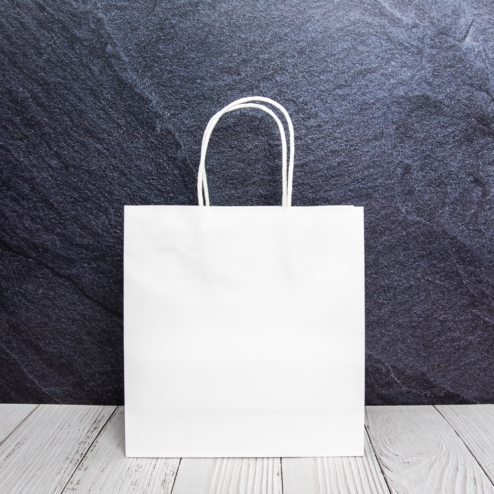 화이트 트위스트백 2호 무지 종이가방 쇼핑백 220x80x235mm
