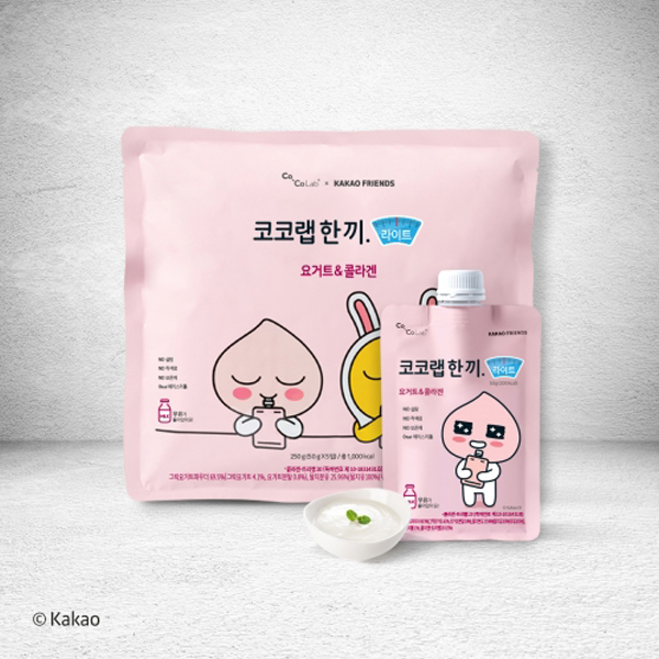 카카오프렌즈 코코랩 한끼 라이트 1팩 50g x 5입 오거트&콜라겐