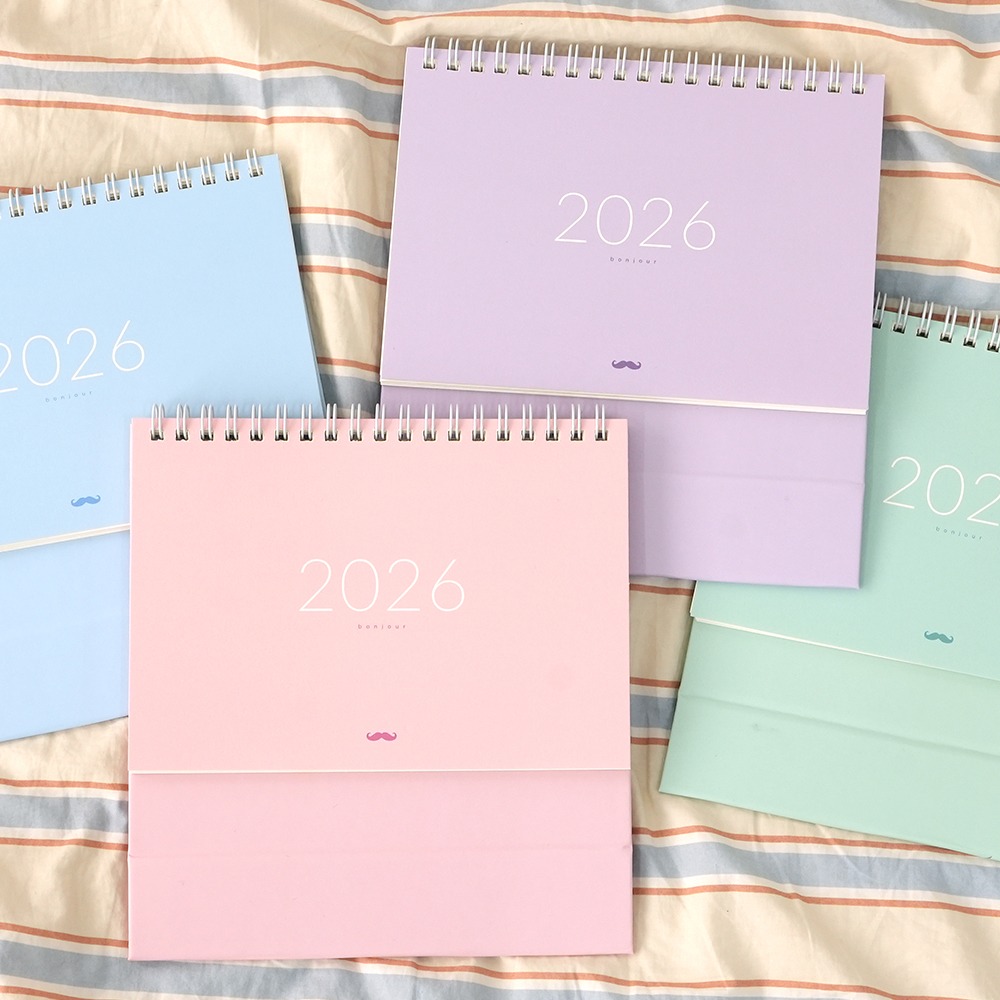 핑크풋 2026 봉주르 탁상 캘린더 달력