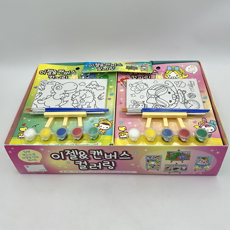2500 프랜즈 이젤 캔버스 컬러링 랜덤발송 DIY 미술놀이 색칠놀이