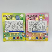 2500 프랜즈 이젤 캔버스 컬러링 랜덤발송 DIY 미술놀이 색칠놀이