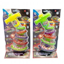 4000 조마조마 LED 탑쌓기 팽이 세트 랜덤