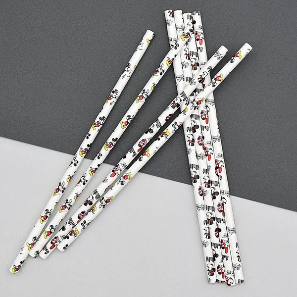 2900 미키 종이 빨대 20PCS MK6760